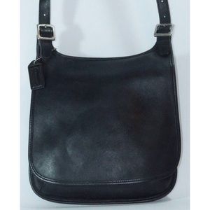 Coach Crossbody Leather Saddle Bag Vintage